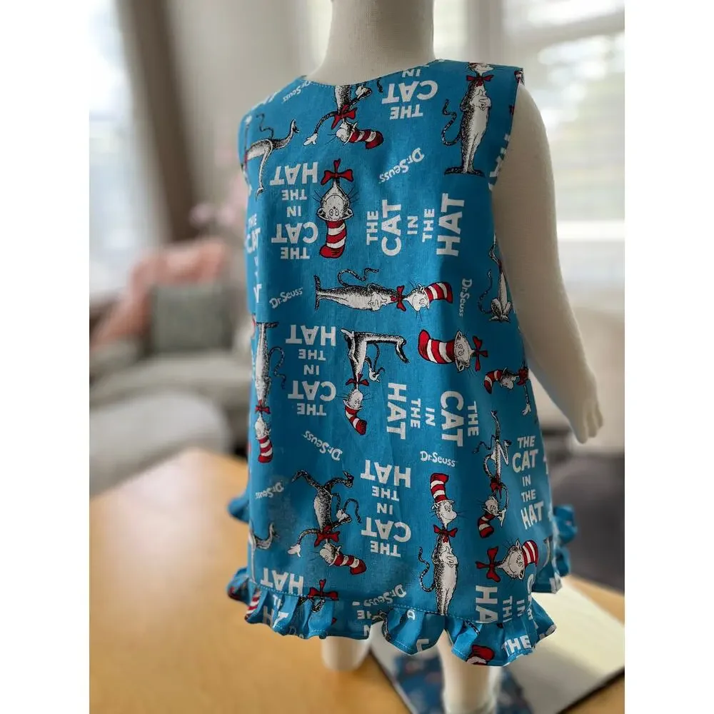 👗 2PIECE SET Handmade Dr. Seuss Baby Dress | Size 2T | Bloomers Included  👗